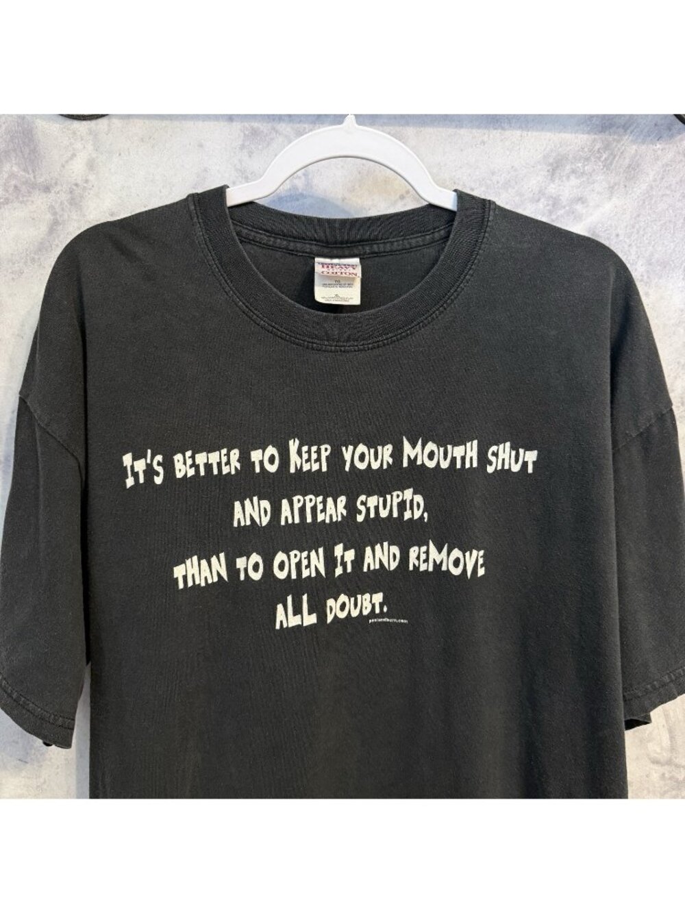 Vintage Y2K Stupid T Shirt Peel and Burn Funny Saying Graphic Tee Size XL